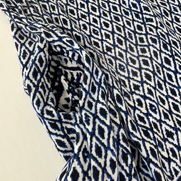 Coldwater Creek Geometric Shift Dress 16 Womens Blue Boho Casual Lightweight - Picture 7 of 9